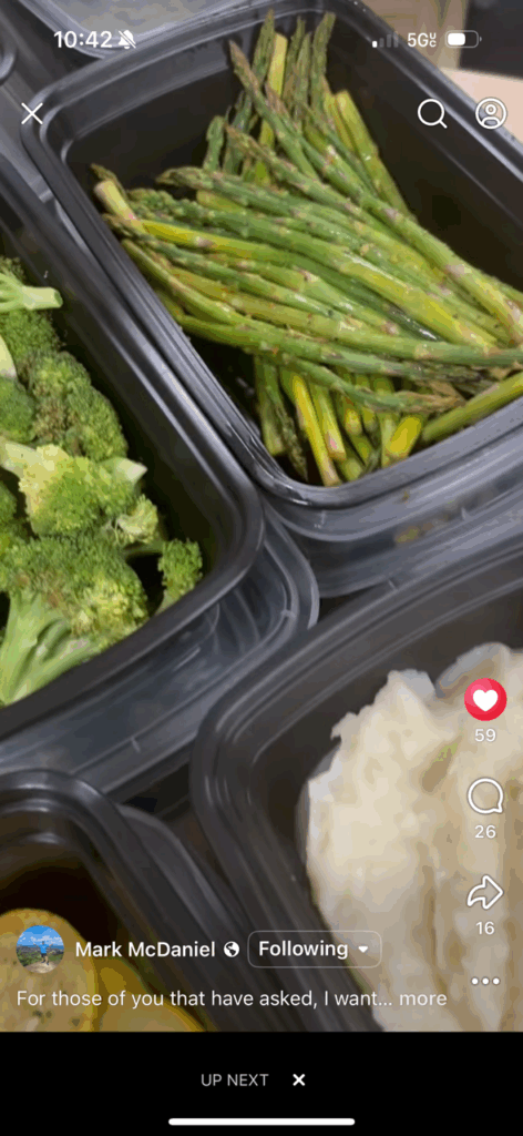 meals of vegetables
